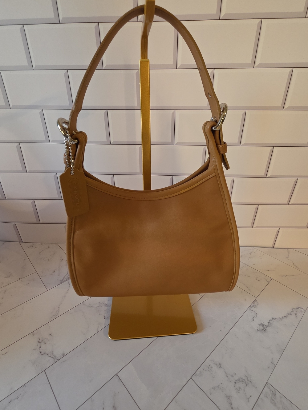 Coach Tan Leather Shoulder Bag